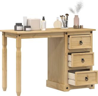 vidaXL Tocador Corona Madera Maciza De Pino 110x47x75 Cm Vidaxl
