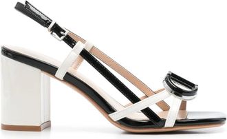 Twinset Schoenen, Dames, Zwart, 40 EU, Zwarte Slingback Sandalen met Middelhoge Hak