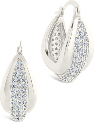 Sterling Forever Philina CZ Hoops