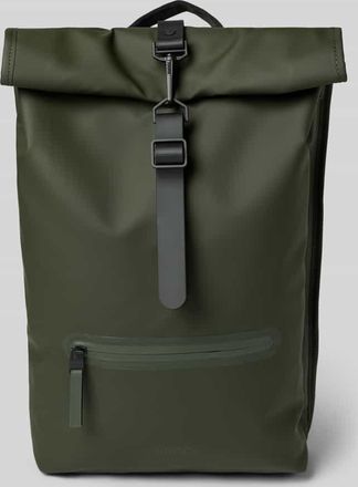 Rains Rolltop-Rucksack mit verstellbaren Schulterriemen in Oliv, Größe 1