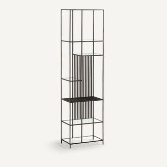 AM.PM Boekenrek in staal en glas, Rectiligne