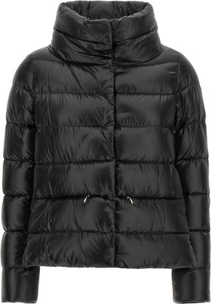 Herno Quilted High-Collar Nylon Jacket - female - Herno - Down Jackets - Black - 2XL - Jackets