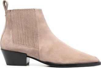 Aeyde Bea 40mm suede boots - women - Suede - 36 - Grey