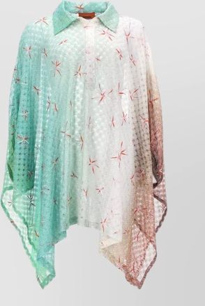 Missoni collared sheer jacket loose drape stars