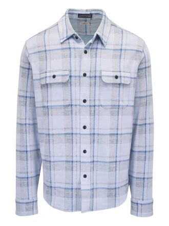 Faherty Legend check chest-pocket shirt - Grijs