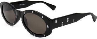 Moschino Womens 55 mm Black Sunglasses