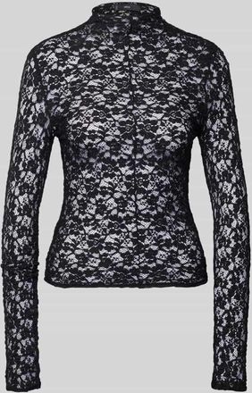 Mango Longsleeve mit Stehkragen Modell SELENA in Black, Größe XS