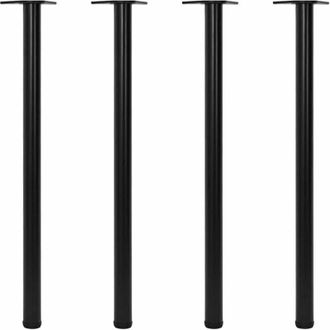 vidaXL Patas De Mesa Ajustables En 4 Alturas Negro 1100 Mm Vidaxl