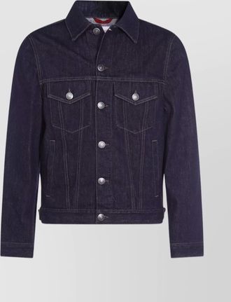 Brunello Cucinelli casual jacket with chest pockets and contrast stitching