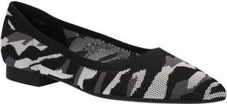 Bella Vita Mireya Knit Flat in Black/Grey Camo Knit at Nordstrom, Size 8.5