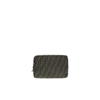 Fendi Bolso Zucca Print Pouch - Bags - Hombre - Marr&oacute;n - ONE SIZE