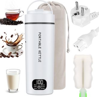 OEM Mini Hervidor El&eacute;ctrico De Viaje De 450 Ml, 6 Ajustes De Temperatura, Port&aacute;til, 100 V-240 V, Peque&ntilde;o Hervidor El&eacute;ctrico De Acero Inoxidable 304 Para V