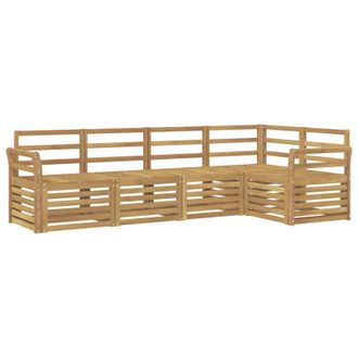 vidaXL Conjunto De Sof&aacute;s De Exterior 5 Pcs Blanco 249 X 130,5 X 73 Cm Vidaxl