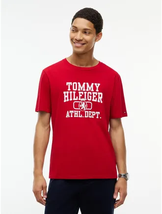 Tommy Hilfiger Mens Athletic Department Logo T-Shirt - Medium Red - XXXL