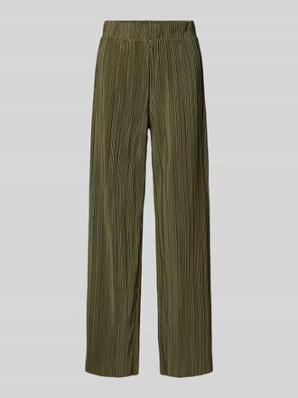 Only Flared Stoffhose mit Plisseefalten Modell RAVENNA in Oliv, Gr&ouml;&szlig;e M