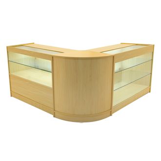 MonsterShop Hera LED Shop Counter Set K1200, C1200 & CM60 - Maple in Beige