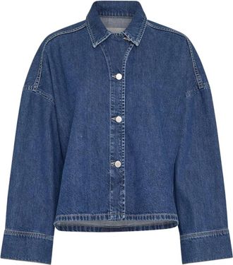 Moss Copenhagen Loa Lis Denim Shirt - Dames - Jassen - Blauw - Maat: L/Xl Denim