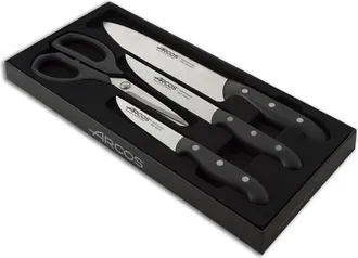 Arcos Set Cocina Maitre + Tijeras - Negro - Arcos
