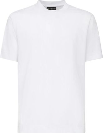 Giuliano Galiano Witte katoenen T-shirts en polos - Heren - T-shirts - Wit - 2XL - Katoen - Tops