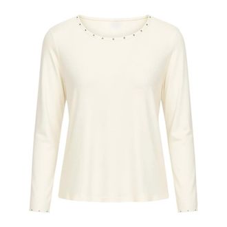 2-Biz Trainingsshirt met Lange Mouwen - Dames - Longsleeves - Beige - XL - Tops