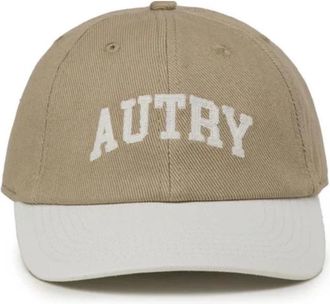 Autry Baseballpet met geborduurd logo - unisex - Petten - Beige - ONE Size - Katoen - Accessoires