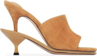Jacquemus Les Doubles Mules - Dames - Muiltjes - Bruin - 36 EU - Leer - Schoenen