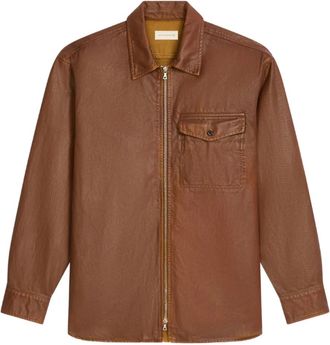 Dries Van Noten Camicia con zip - Marrone