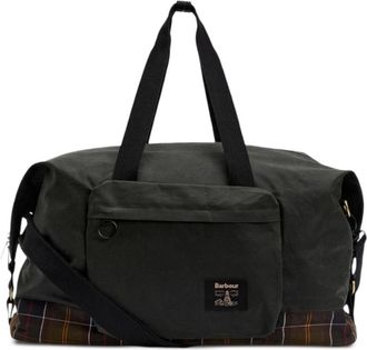Barbour Field Waxed Holdall - Heren - Weekendtassen - Groen - ONE Size - Katoen - Tassen