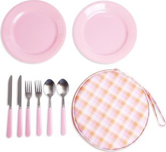 Core Home 9-Piece Picnic Pouch Set in Yellow Pink Multi at Nordstrom Rack