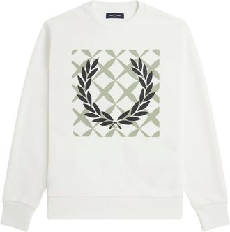 Fred Perry Heren, Sweatshirts & Hoodies, Wit, Maat: 2XL Katoen