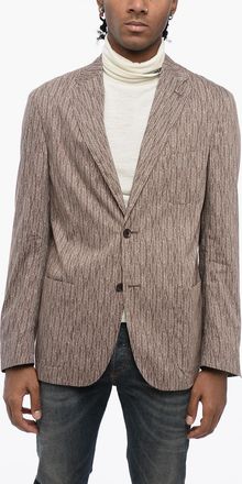 Corneliani ID Blazer Sfoderato in Misto Cotone con Tasche a Toppa Corneliani