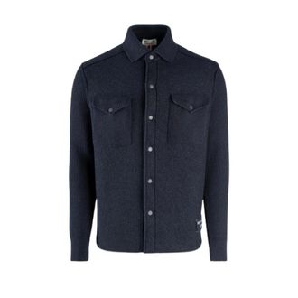 Phil Petter Casual Shirts, male, Blue, 3XL, Hybrid Boiled Wool Overshirt Alpine Style