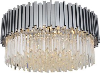 OEM L&aacute;mpara De Techo De Cristal Cromado Con Forma De &Oacute;rgano De Tubos - 45 Cm