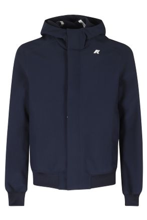 K-Way High-Collar Bonded Jacket With Concealed Zip Closure