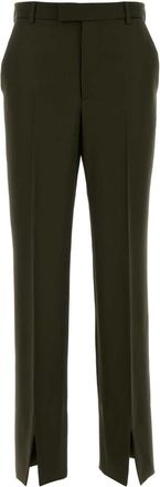 Gucci Womens Olive Green Wool Blend Pant - Dark Green - Size EU 34 (Womens)