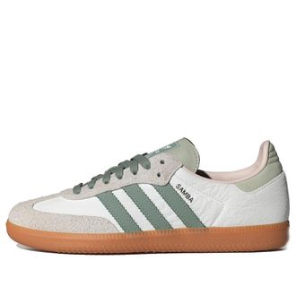 adidas (WMNS) adidas Samba Cloud White Silver Green ID0492