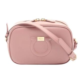 Ferragamo Pre-owned Leren Crossbody Tas - Dames - Pre-owned - Roze - Maat: ONE Size Leer