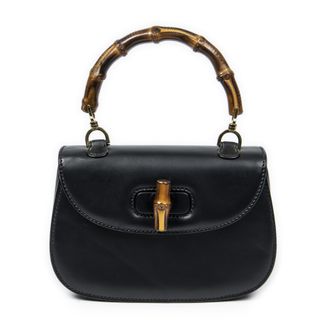 Gucci Vintage Bamboo Flap Top Handle Schoudertas