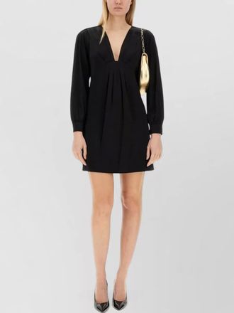 Michael Kors long sleeve mini dress v neckline