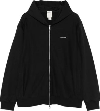 Calvin Klein Micro Logo Dbl FZ Hoodie - Heren - Vesten met rits - Zwart - S - Hoodies & sweatvesten