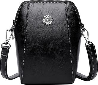 Generic Elmyse Crossbody Bag Leather, Elmyse Bag for Women, Elmsye Crossbody Purse, Retro All-Match Vertical Cellphone Bag, Retro Handbag, Leather Crossbody B