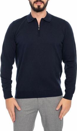 Vella Pais 1/4 Zip Cotton Pullover Sweater in Navy Blue at Nordstrom Rack, Size Xx-Large