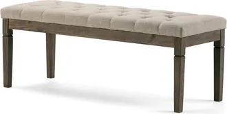 Simpli Home Waverly 48In Traditional Rectangle Tufted Ottoman Bench