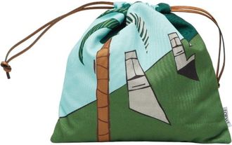 Loewe Green Multi-Color Canvas Pouch (Pre-Owned)