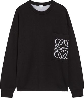 Loewe Anagram Cotton-blend Jumper - Black And White - M