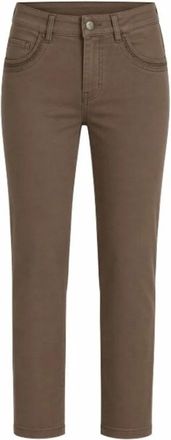 2-Biz Broek - Dames - Slim Fit Broeken - Bruin - S - Broeken