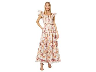 En Saison Elma Midi Dress Womens Clothing Natural : SM, Cotton/Rayon