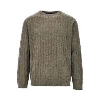 Emporio Armani Embossed knit crewneck sweater Man XXL