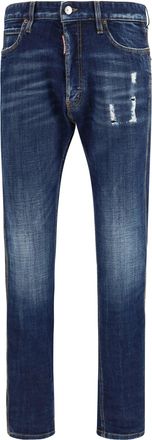 Dsquared2 Mens Jeans Teddy Mini Navy Blue Cotton