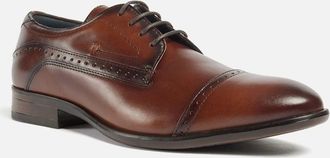 Pod Mens Pod Ralph Leather Mens Cognac Oxford Shoes - Brown - Size: 12
